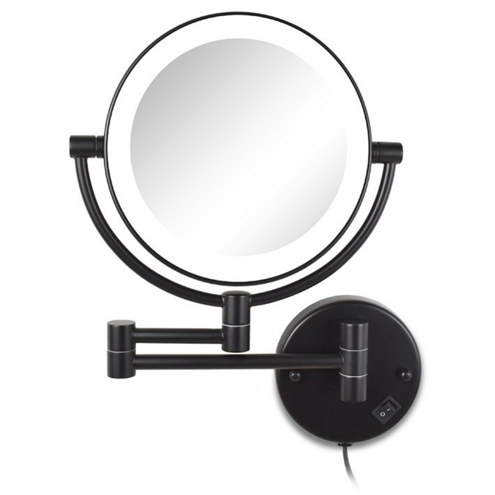 Make Up Spiegel Zwart Oplaadbaar met Vergroting